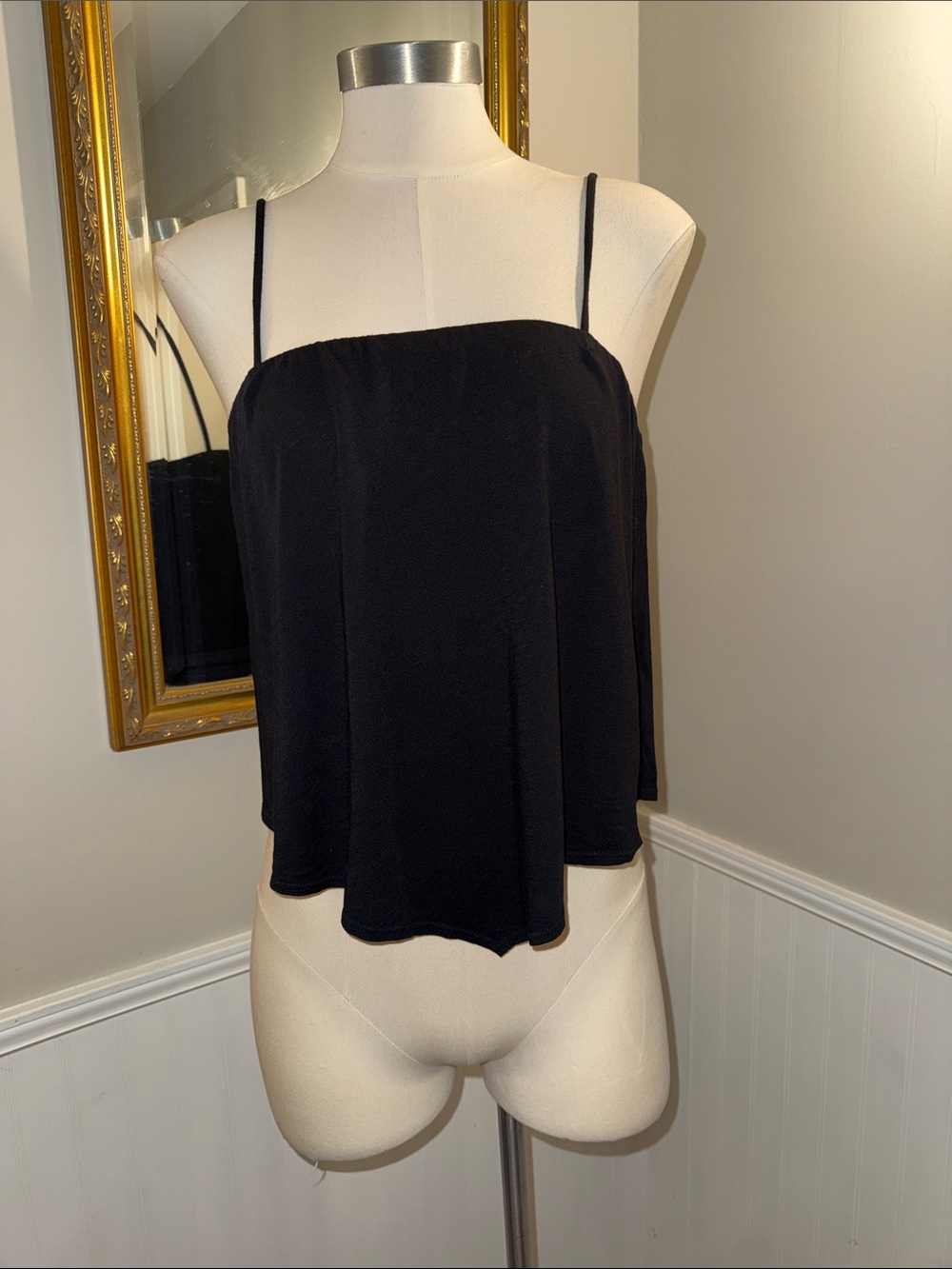 Lanston High Low Cami in Black. Medium. NWT.
